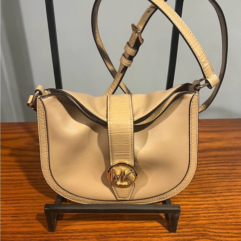 Michael Kors Tan Crossbody Bag with Gold Accent